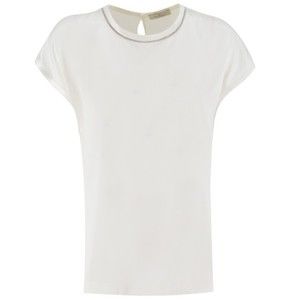 Panicale Silk T-Shirt With Lurex Detailing - NWT